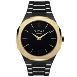 Reloj de pulsera Vitae London negro y dorado para hombre - Imagen 1 de 10
