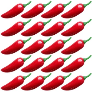 100 Pcs Small Hot Pepper Artificial Mini Red Peppers Fake Chili - Picture 1 of 11