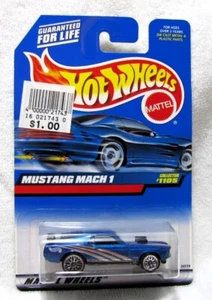HOT WHEELS 1999 MUSTANG MACH 1 BLUE 1105 - Picture 1 of 3