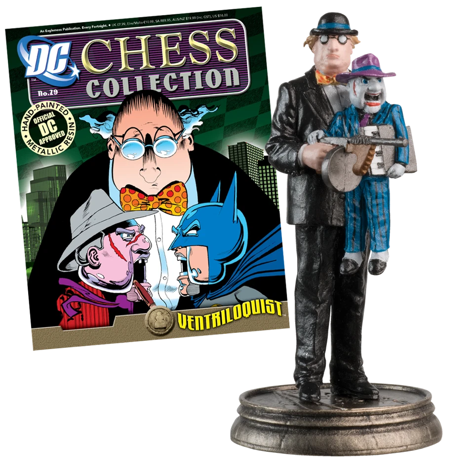 PEÓN NEGRO VENTRÍLOCUO DE COLECCIÓN DE AJEDREZ EAGLEMOSS DC NÚMERO 29 - NUEVO SELLADO Foto 1 de 1