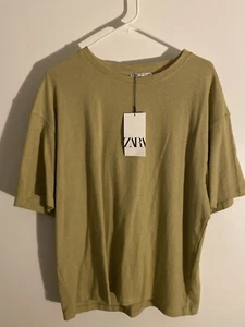 Zara Men’s Sweatshirt Short Sleeve T-Shirt Size US L MEX 42 Türkiye Cotton - Picture 1 of 4