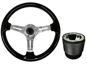 Volante TS cromado negro + kit Boss para PROTON 018 - Imagen 1 de 6