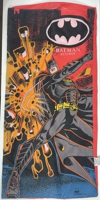 RARO De colección 1992 Batman Returns Película Niños Siesta Mat Tiempo Cubierta Hoja Niños Pequeños DC Foto 1 de 4