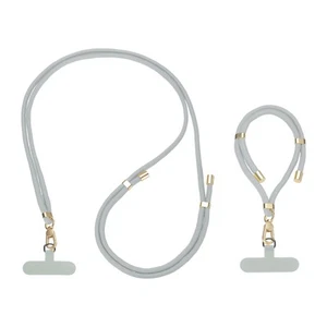 Phone Lanyard, 1pcs Crossbody Phone Strap 1pcs Wrist Strap with 2 Pads, Gray - Zdjęcie 1 z 7