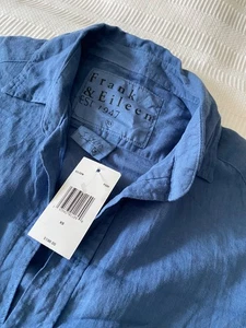 Neu Frank & Eileen federleichtes Relaxed Eileen Hemd mit Knopfleiste blau Gr. XS - Bild 1 von 7
