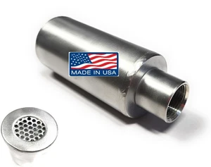 Short Muffler 304 Stainless Steel, 3/4 NPT female thread, Spark arrestor. USA - Bild 1 von 7