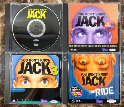 You Don’t Know Jack PC CD-ROM Game Lot Volumes 1 2 3 4 Sierra 1995-98 - Image 1 of 4