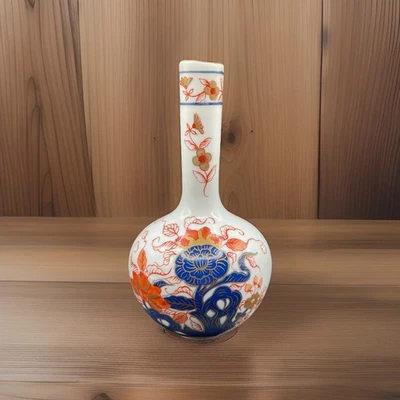 Jarrón chino de porcelana Imari Bud dinastía Ming real Foto 1 de 4
