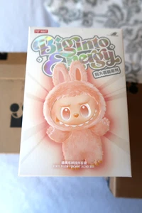 POP MART Labubu V3 Big Into Energy The Monsters PEACH HAPPINESS  Plush AUTHENTIC - Picture 1 of 3