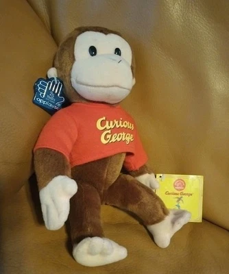 Applause Curious George Red Tee Plush Vintage New w/ tags 25YR Commemorative  - Image 1 of 4
