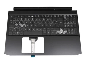 Teclado original Acer Nitro 5 (AN515-45) incl. Topcase DE (alemán) negro/blanco - Imagen 1 de 5