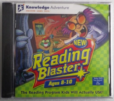 Software PC Knowledge Adventure Reading Blaster Ages 8-10 NEW SEALED Jewel - Image 1 of 2