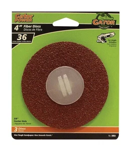 Gator 3063 36-Grit Extra Coarse Grade Sanding Disc 4 Dia. in. (Pack of 5) - Picture 1 of 1
