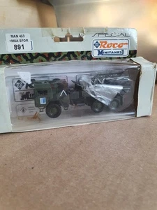 Roco Minitanks Special 891 MAN 453+MSA SFOR flecktarn, OVP unbespielt, !!! - Bild 1 von 11