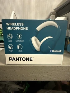 Pantone Bluetooth Wireless Kopfhörer Teal Blue NEU - Bild 1 von 4
