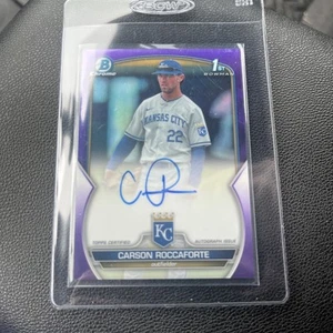 2023 Bowman Draft Chrome 1st Carson Roccaforte Prospect Auto-purple /250 - Picture 1 of 1