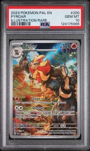 2023 POKEMON PAL EN-PALDEA EVOLVED ILLUSTRATION RARE #200 PYROAR PSA 10 - Picture 1 of 2