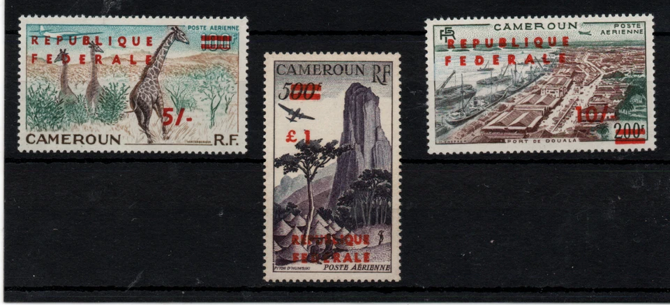Camerún 1961 República Federal MNH OPT set #295A-297A WS42952 Foto 1 de 1