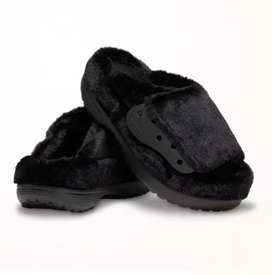 Novo com etiquetas Crocs Classic Unfurgettable Slide preto tamanho W9-M7 - Imagem 1 de 4