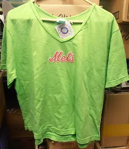 Genuine MLB New York Mets Printed T-Shirt, Green, Ladies Large, BRAND NEW - Picture 1 of 1