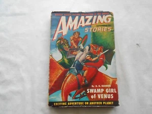 AMAZING STORIES PULP Magazine-SEPTEMBER 1949-SWAMP GIRL OF VENUS-DRAGON COVER - Picture 1 of 4