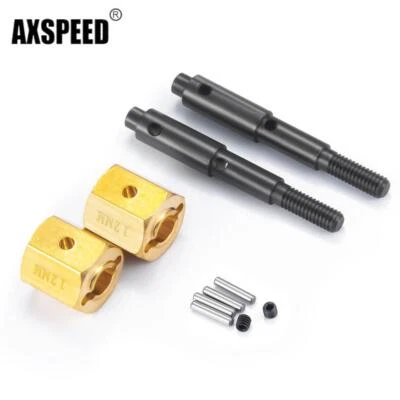 AXSPEED 1:10 RC Redcat gen8 Stahl Stub Achsen w/ Messing Extended Wheel Hex 12mm - Bild 1 von 4