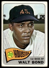 1965 TOPPS WALT BOND 109 VG BASEBALL HOUSTON ASTROS