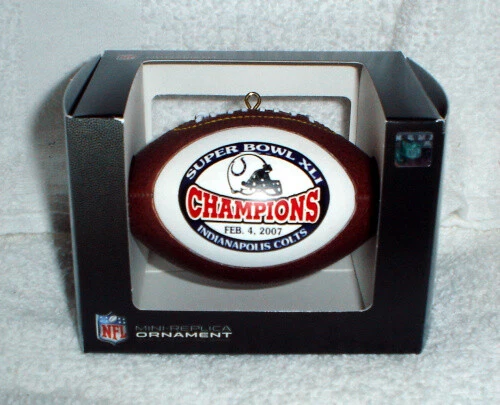 INDIANAPOLIS COLTS SUPER BOWL 41 XLI CHAMPS campeones Navidad ORNAMENTO #2 Foto 1 de 1