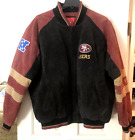 5X Super Bowl Championship SF 49er Rare Vintage Suede Leather Bomber Jacket XXL