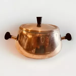 Vintage SPRING Switzerland Swiss Copper Fondue Pot With Lid - Picture 1 of 13