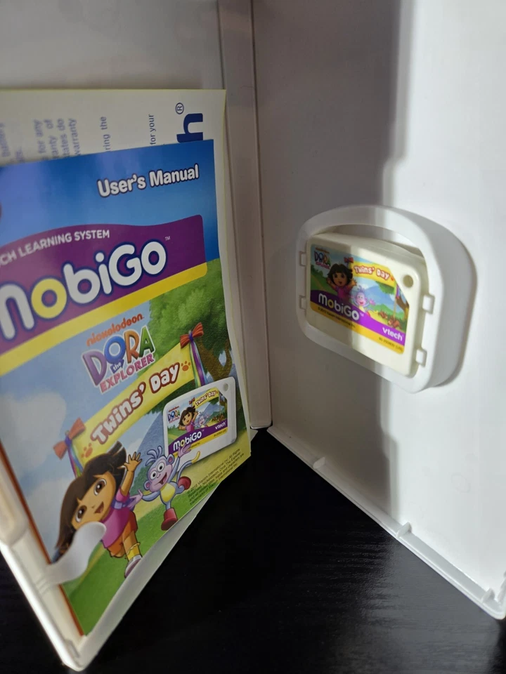 VTech Mobigo 2 Touch Learning System Video Game Dora The Explorer Twins Day!!! - Image 1 of 3