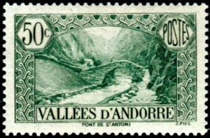 Andorra French Stamp N°65 " Bridge Saint Antoine La Massana 50c " New Xx Ttb - Picture 1 of 1