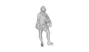 Printle V Femme 190--Young Woman Cape Dress Figure for Dioramas Train Sets - Picture 1 of 11