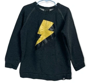 Whistle Flute Lightning Bolt  Pullover Sweatshirt Heather Gray 9-10 9 10 Years L - Picture 1 of 12