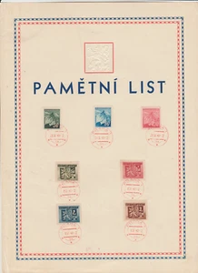 CZECHOSLOVAKIA, 1945, A COMMEMMORATIVE SHEET , EXCELLENT CONDITION - Foto 1 di 4