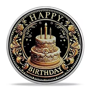 2025 Happy Birthday Coin | Birthday Cake Blessing | Birthday Gifts For Men Women - Picture 1 of 12