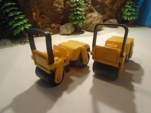 TWO (2),  O  1/48 SCALE CAT YELLOW PLASTIC ROAD ROLLERS   5-67-1-15 - Picture 1 of 19