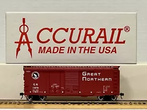AccuRail,HO,Assembled Kit #3811. Great Northern 40’Combo Door Box Car #11879,Red - Picture 1 of 21