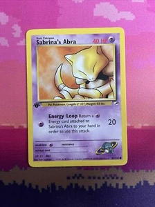 Pokemon Card Sabrina's Abra Gym Heroes 1st Edition Common 91/132 Near Mint - Picture 1 of 2