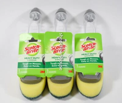 3 3M Scotch-Brite Heavy Duty Dishwand Tough on Messes Easy on Hands