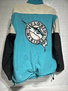Men’s Vintage 90’s Starter Florida Marlins MLB Windbreaker Jacket XL Distressed