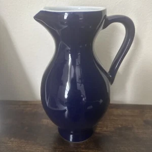 Beautiful Cobalt Blue Pitcher Made In Thailand - Picture 1 of 9