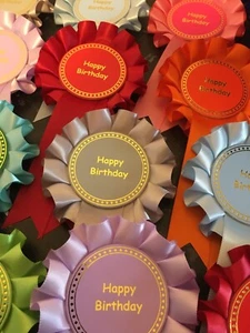 Mini rosette buon compleanno 10 x 1 livello *SPEDIZIONE GRATUITA* - Foto 1 di 4