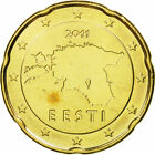 [#464562] Estonia, 20 Euro Cent, 2011, STGL, Messing, KM:65