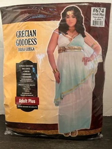 New Costumes USA Grecian Goddess Adult Plus Size 18-20 Dress Armband Headband * - Picture 1 of 4