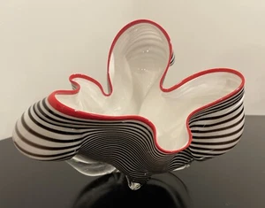 Epiphany Glass Studio Grande Splash Clam Bowl Firmado Epiphany por April Wagner - Imagen 1 de 6