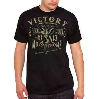 Lucky 13 Victory VA The Spoils Motordrome Velocidad Emociones Punk Gótico Camisa - Imagen 1 de 2