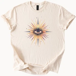 Mystic Eye Shirt Starburst Grafik T-Shirt Celestial Design Tee - Bild 1 von 4