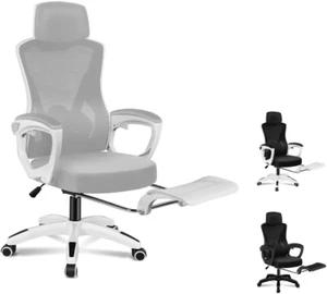 Ergonomic Mesh Office Chair with Headrest and Footrest, Executive Computer Offic - Picture 1 of 9