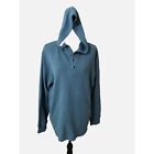 O’Neill Size XL Mens Hoodie Olympia Thermal Waffle Blue Long Sleeves Pockets